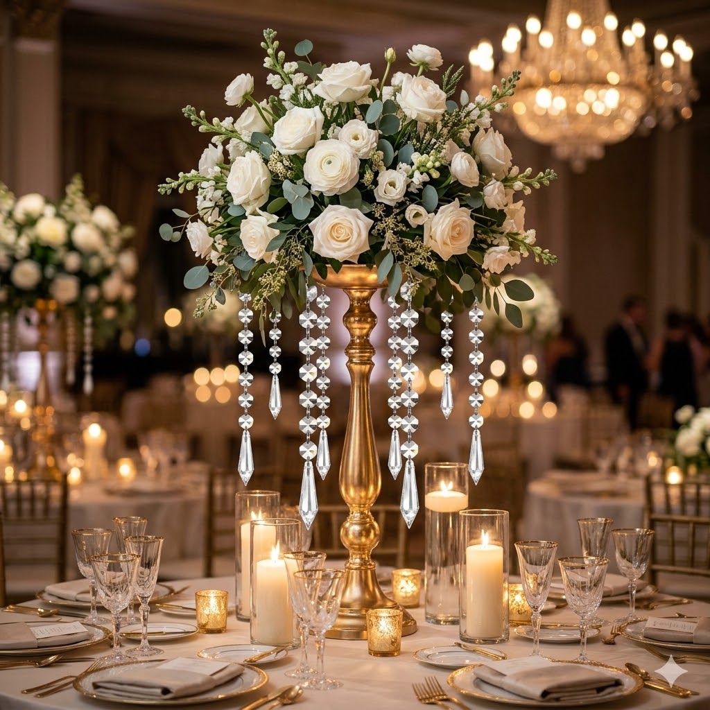 HOHIYA 30 Pack Acrylic Hanging Crystals for Centerpieces Light Reflecting Prisms for Wedding Decorations Christmas Tree Ornaments and Chandelier Pendants DIY Garland for Home Decor